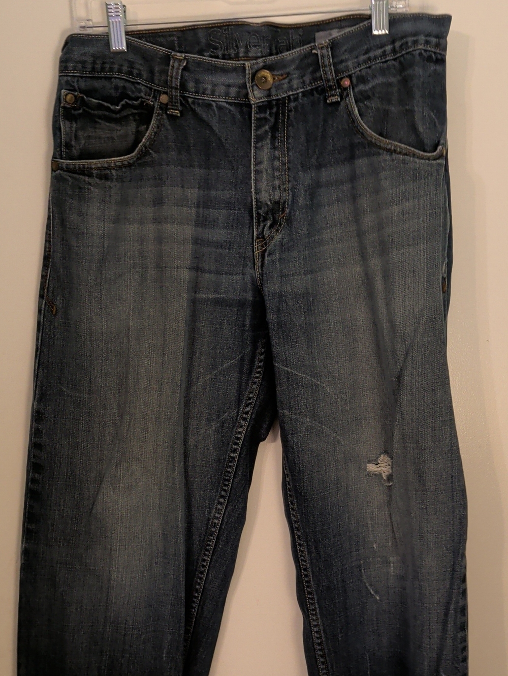 Levis Slver Tab Jeans Men's Faded baggy Straight Jeans